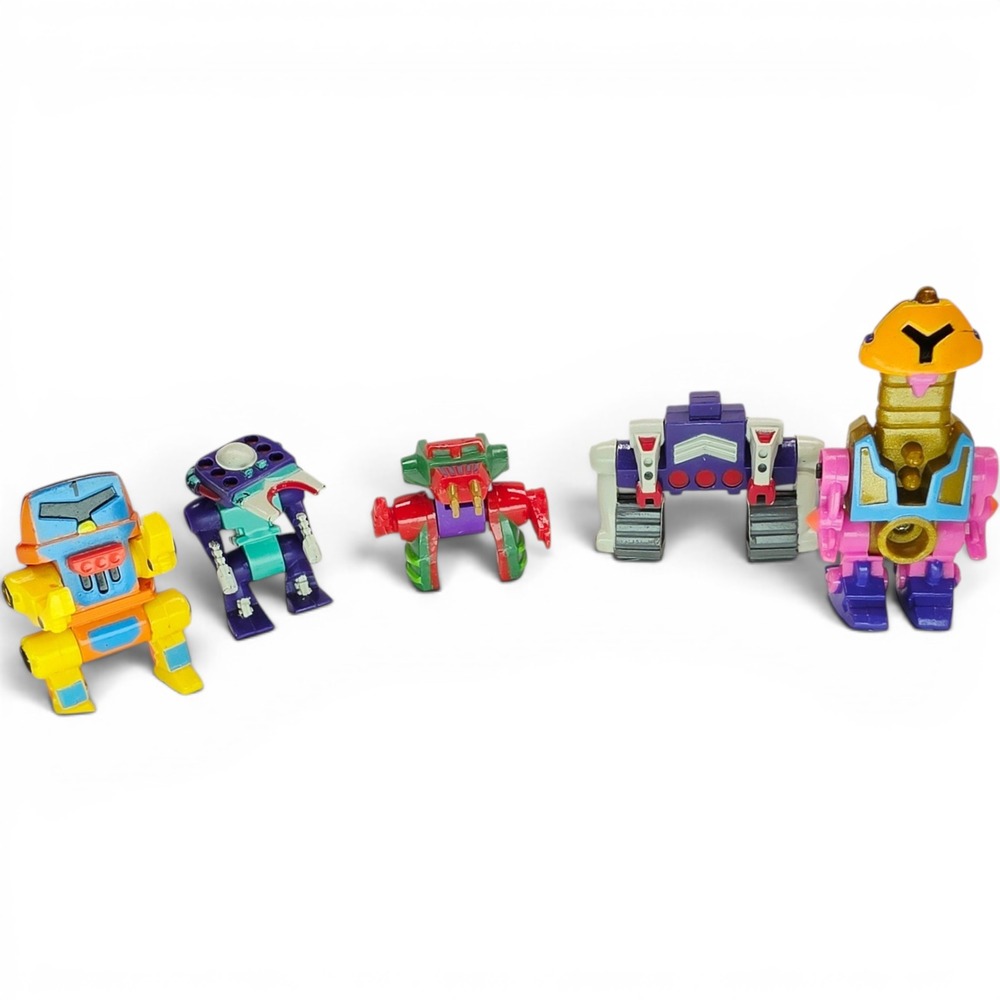 Vintage 1993 1994 Galoob Z-Bots Linkbots Robot Action Figure Lot of 5 Micro Toys
